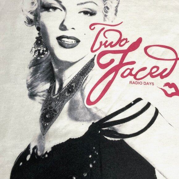 Marilyn Monroe Ladies "Two Faced" 1985 Design White NOS T-Shirt - Picture 2 of 5